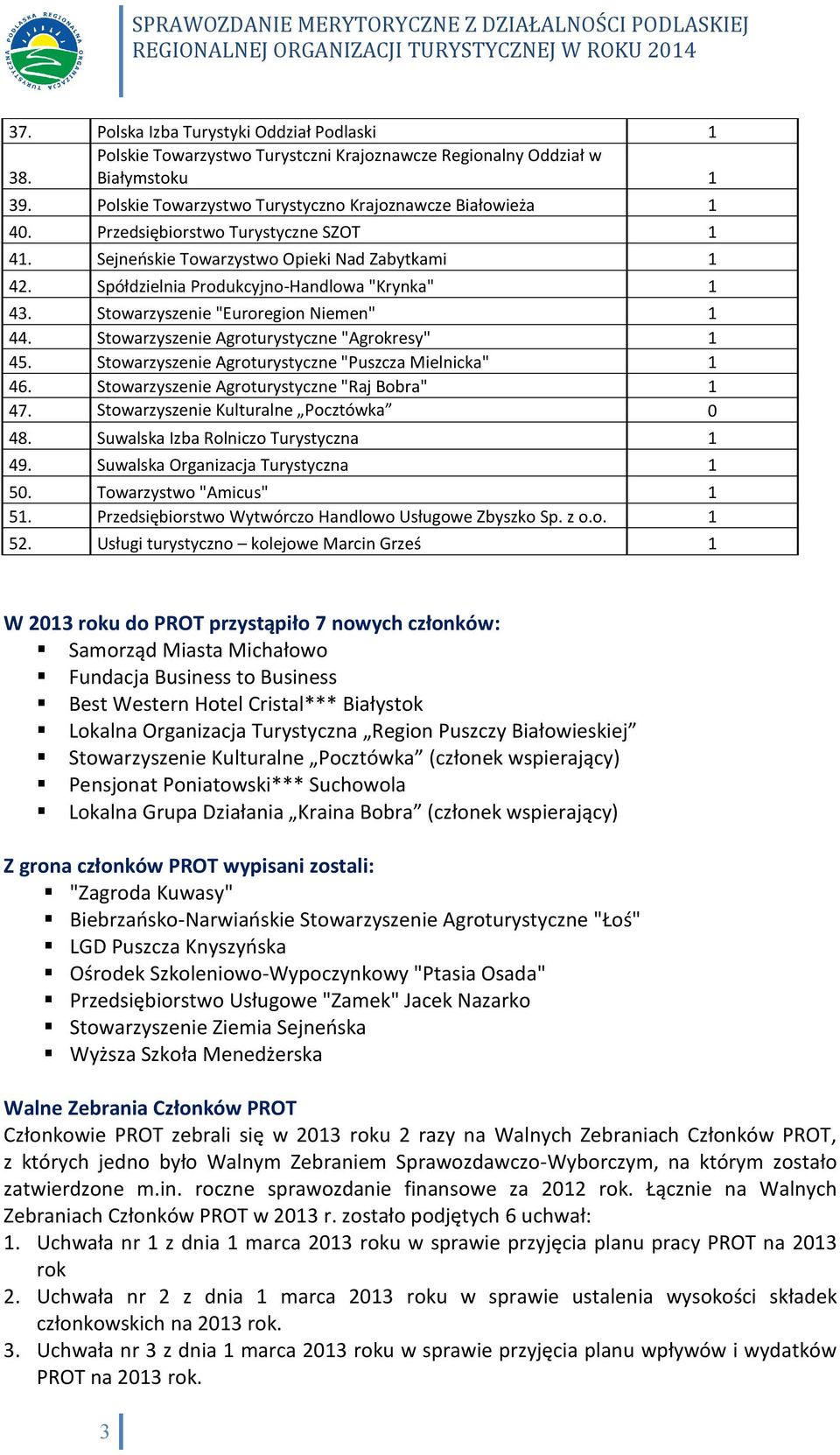 Stowarzyszenie Agroturystyczne "Agrokresy" 1 45. Stowarzyszenie Agroturystyczne "Puszcza Mielnicka" 1 46. Stowarzyszenie Agroturystyczne "Raj Bobra" 1 47. Stowarzyszenie Kulturalne Pocztówka 0 48.