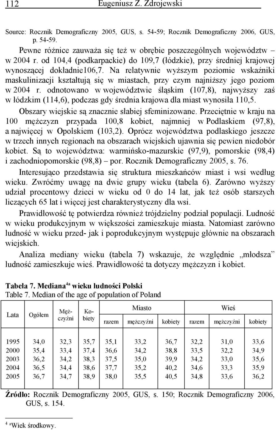 Na relatywnie wyższym poziomie wskaźniki maskulinizacji kształtują się w miastach, przy czym najniższy jego poziom w r.