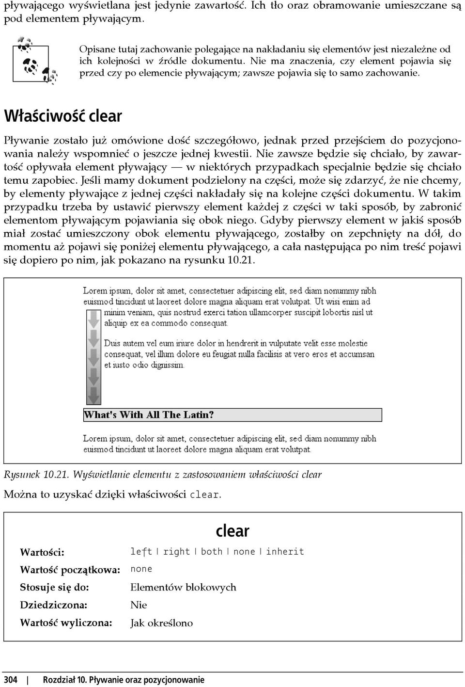 Nie ma znaczenia, czy element pojawia się przed czy po elemencie pływającym; zawsze pojawia się to samo zachowanie.