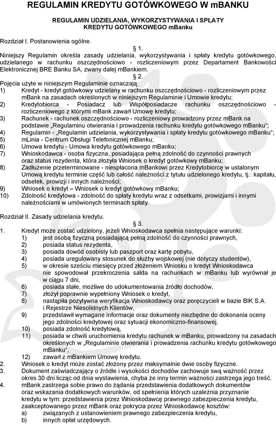 Banku SA, zwany dalej mbankiem. 2.