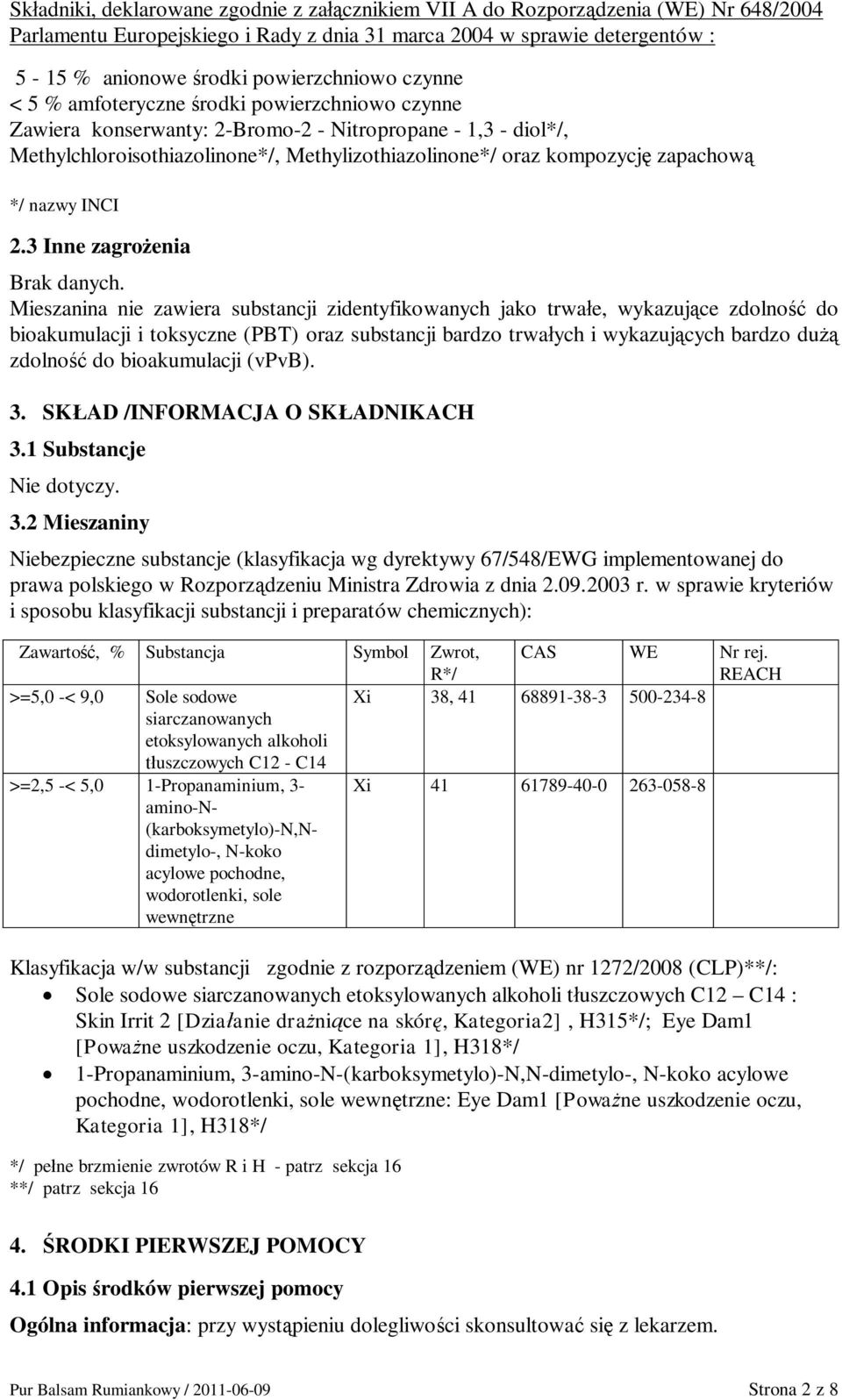 nazwy INCI 2.3 Inne zagroenia.