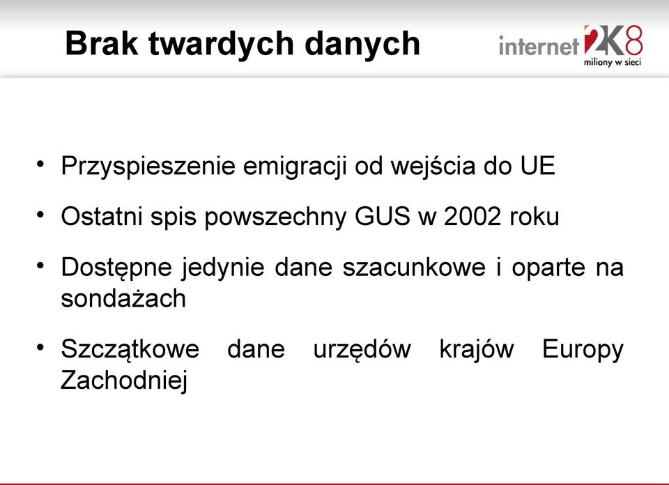 roku Dostępne jedynie dane szacunkowe i oparte na