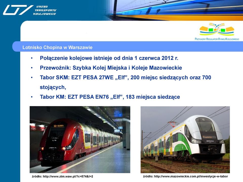 miejsc siedzących oraz 700 stojących, Tabor KM: EZT PESA EN76 Elf, 183 miejsca siedzące