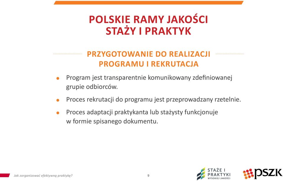 Proces rekrutacji do programu jest przeprowadzany rzetelnie.