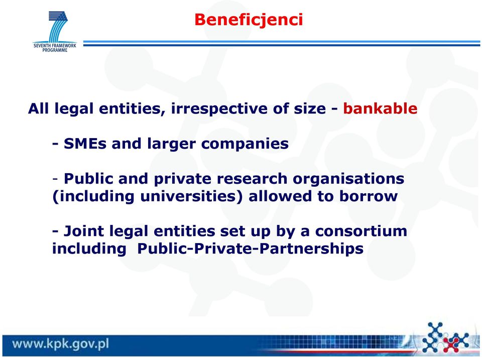 organisations (including universities) allowed to borrow - Joint