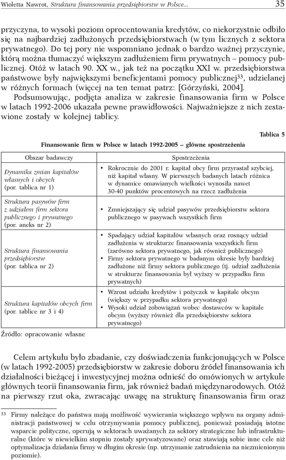 przedsięiorstw pństwowe yły njwiększymi enefijentmi pomoy puliznej 33, udzielnej w różnyh formh (więej n ten temt ptrz: [Górzyński, 2004].