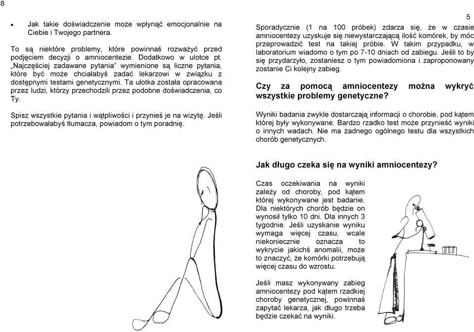 Ta ulotka została opracowana przez ludzi, którzy przechodzili przez podobne doświadczenia, co Ty. Spisz wszystkie pytania i wątpliwości i przynieś je na wizytę.