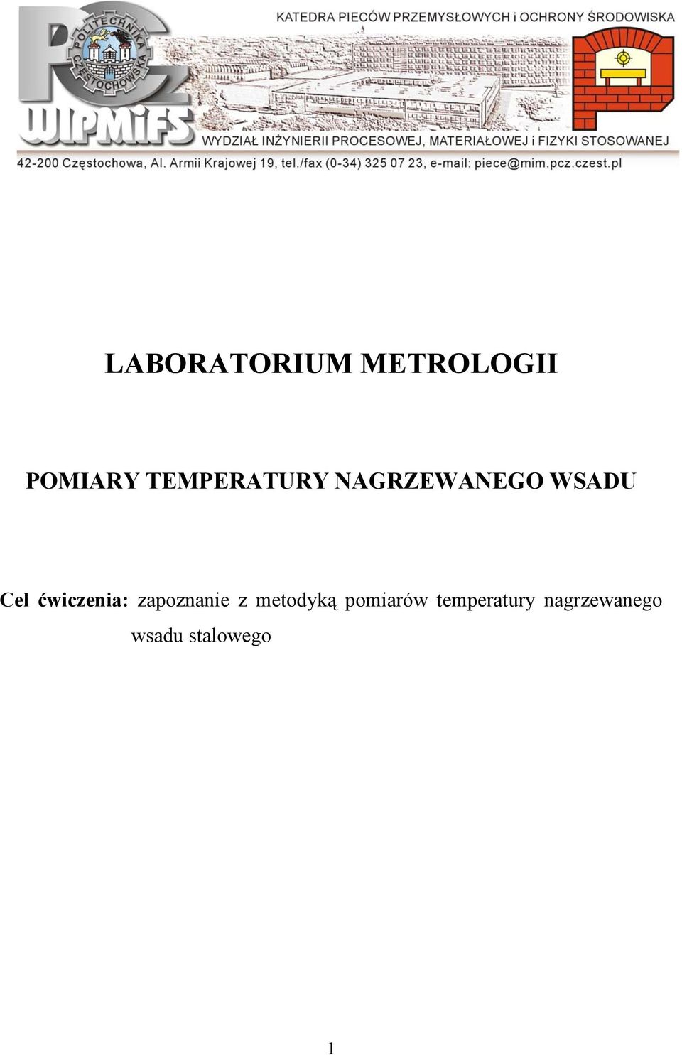 ćwiczenia: zapoznanie z metodyką