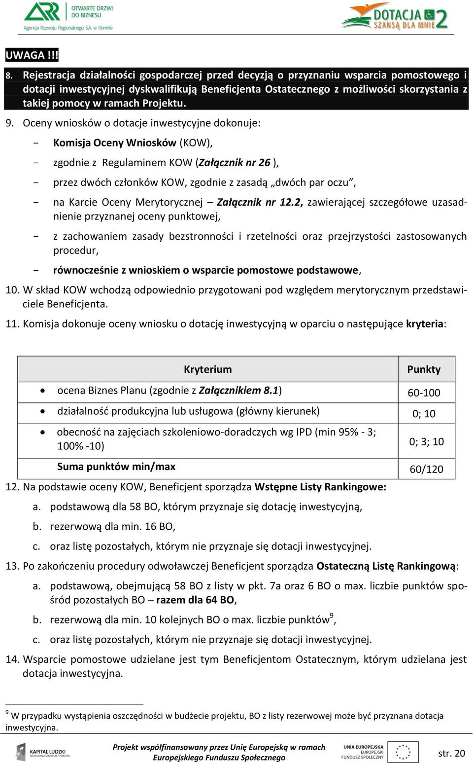ramach Projektu. 9.