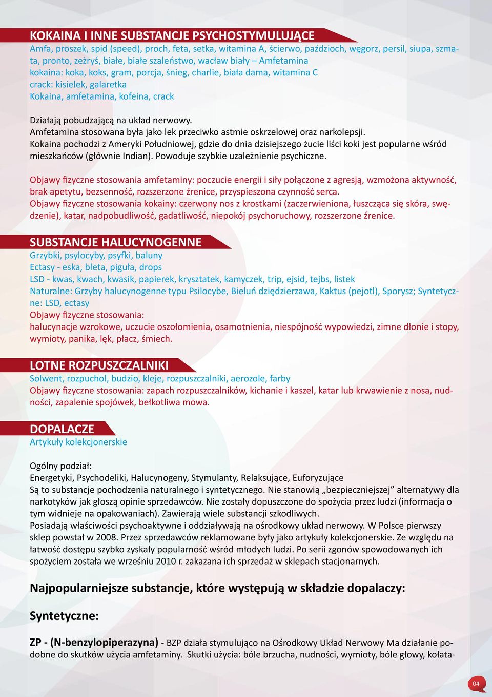 Amfetamina stosowana była jako lek przeciwko astmie oskrzelowej oraz narkolepsji.