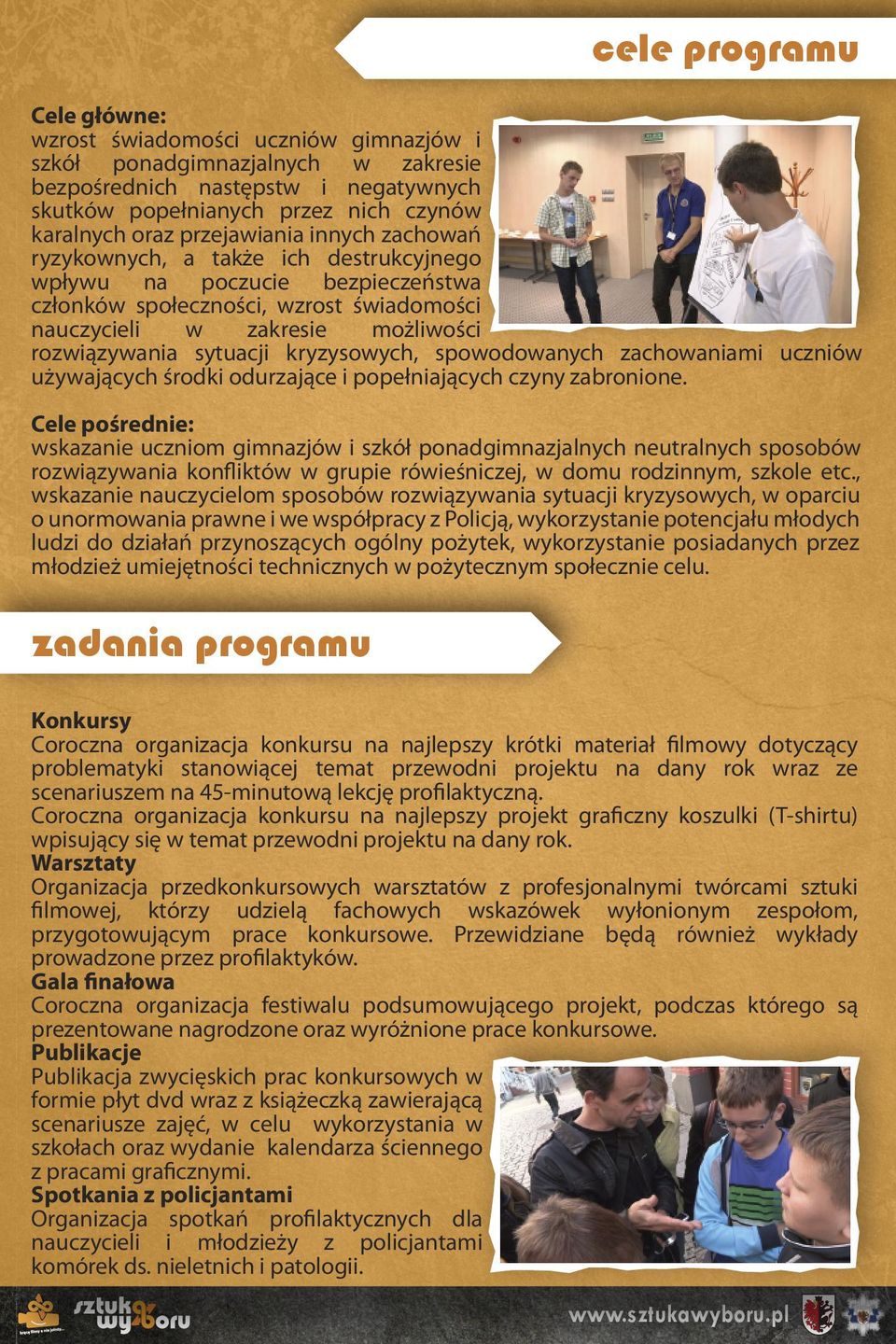 Cele pśrede: wskze uczm gmzjów szkół pdgmzjlych eutrlych spsbów rzwązyw kflktów w grupe róweśczej, w dmu rdzym, szkle etc.