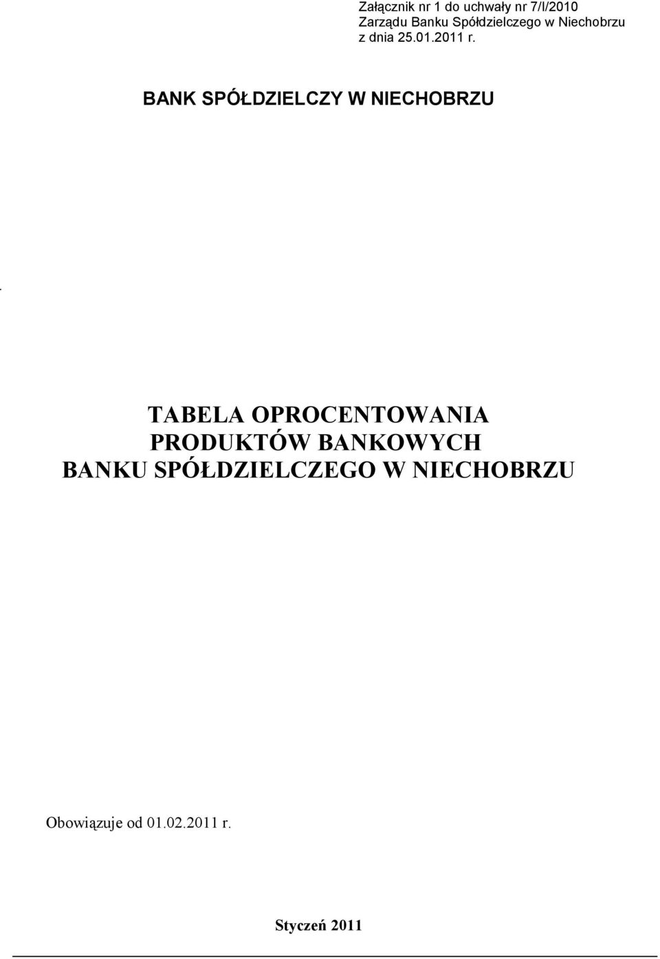 BANK SPÓŁDZIELCZY W NIECHOBRZU.