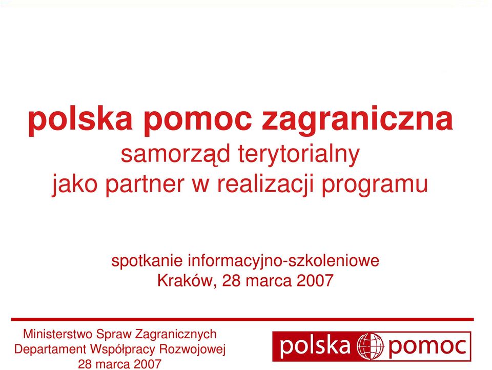 partner w realizacji programu