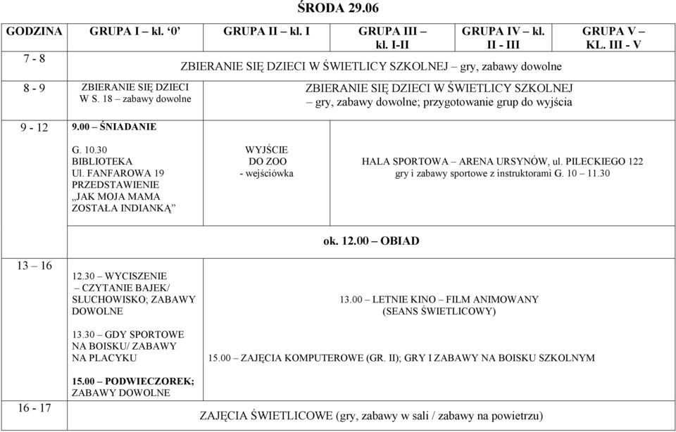 wejściówka HALA SPORTOWA ARENA URSYNÓW, gry i zabawy sportowe z instruktorami 12.