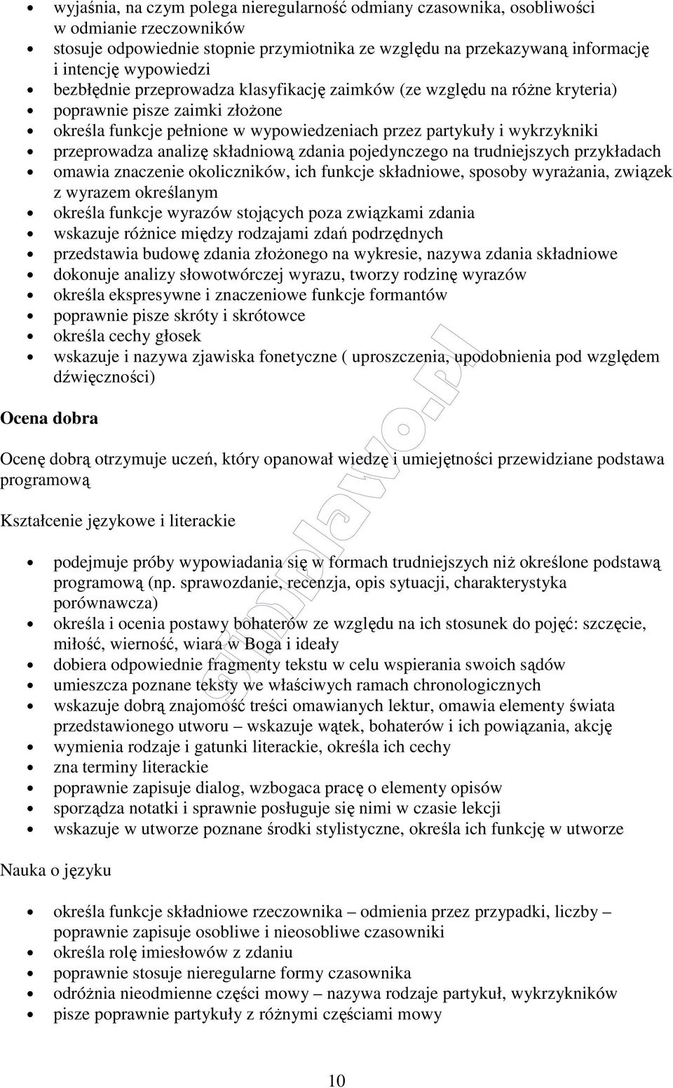 analizę składniową zdania pojedynczego na trudniejszych przykładach omawia znaczenie okoliczników, ich funkcje składniowe, sposoby wyrażania, związek z wyrazem określanym określa funkcje wyrazów