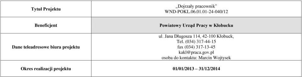 Jana Długosza 114, 42-100 Kłobuck, Tel.