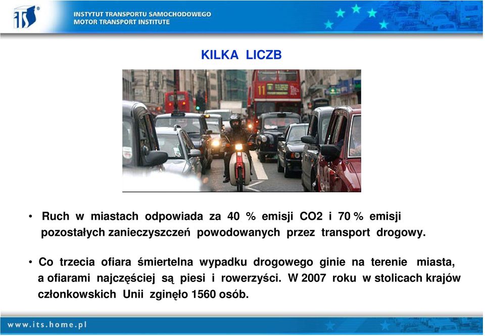 Co trzecia ofiara śmiertelna wypadku drogowego ginie na terenie miasta, a