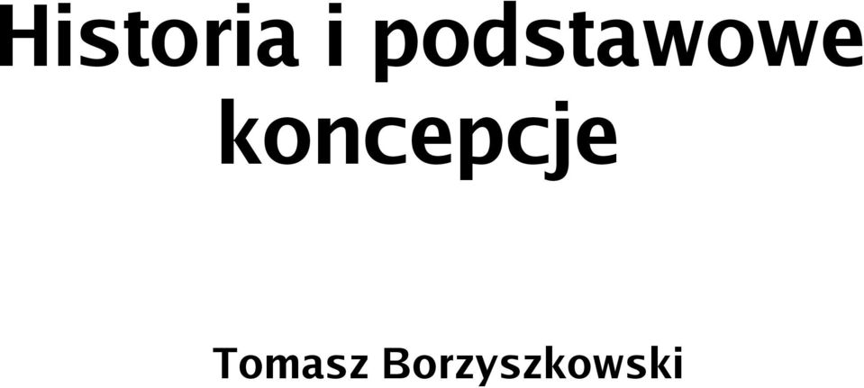 koncepcje