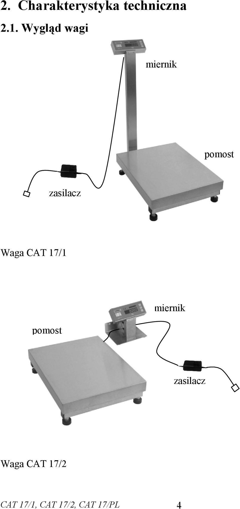 Waga CAT 17/1 miernik pomost zasilacz