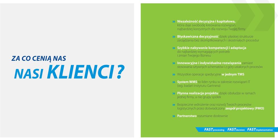Szybkie nabywanie kompetencji i adaptacja do najbardziej wymagających potrzeb i zmian Twojego Biznesu Innowacyjne i indywidualne rozwiązania zamiast stosowania sztywnych schematów i z góry ustalonych