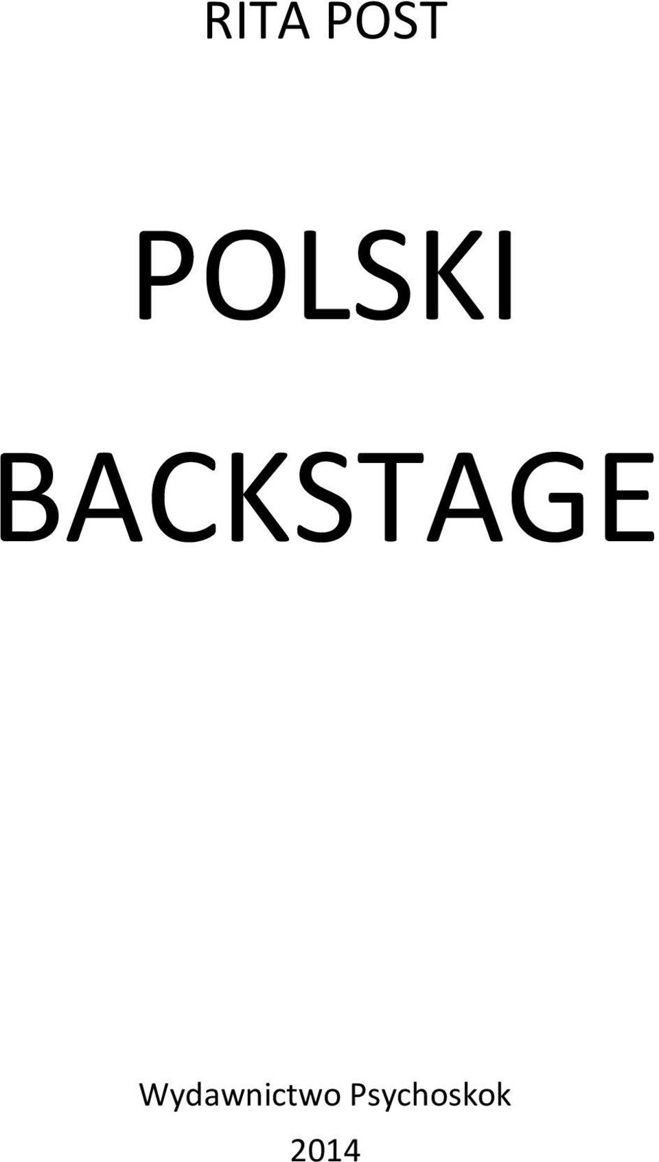BACKSTAGE
