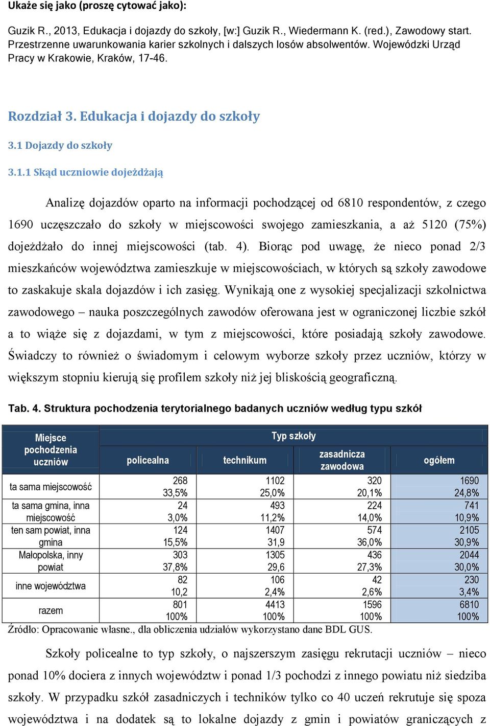 -46. Rozdział 3. Edukacja i dojazdy do szkoły 3.1 
