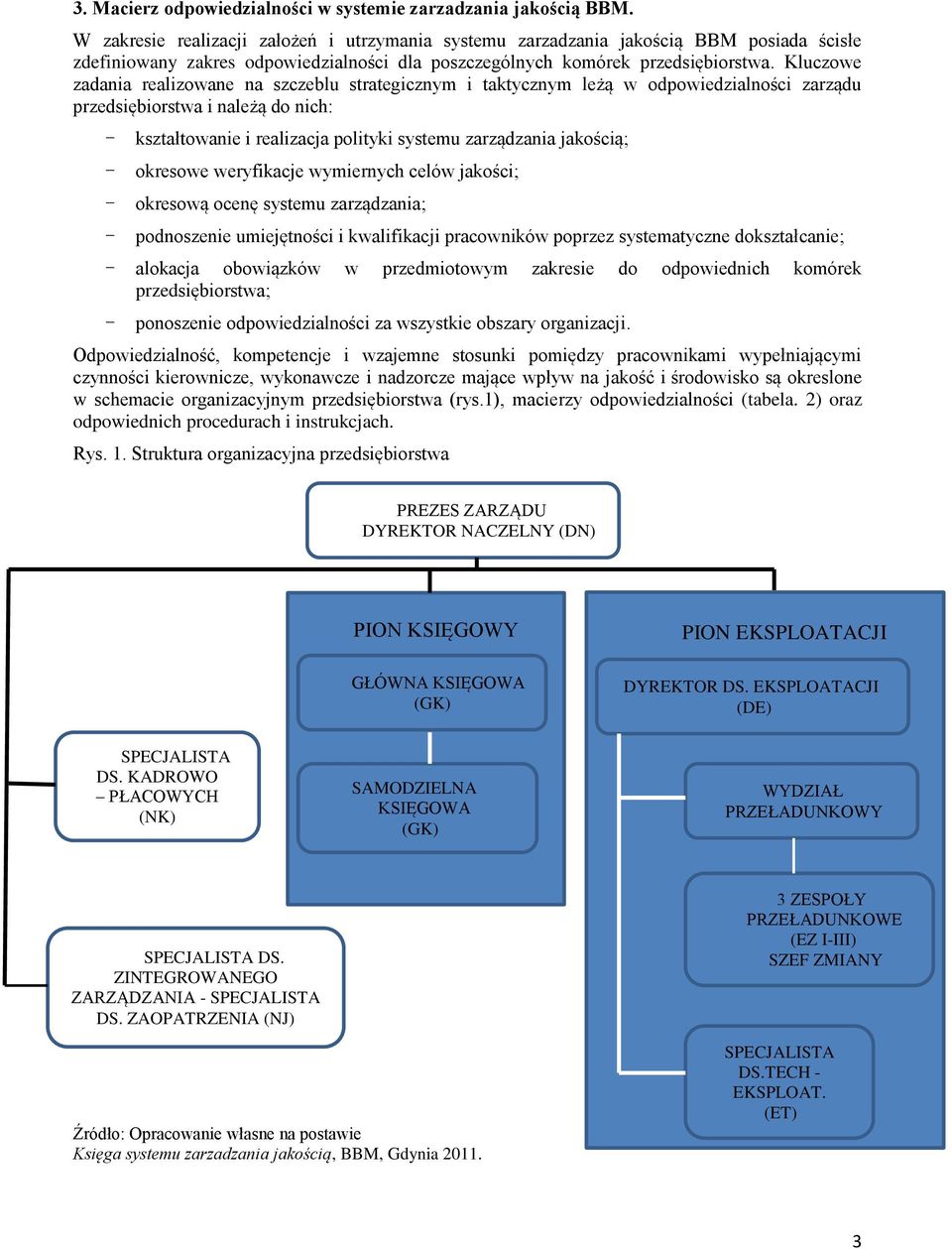 Kluczowe zadania realizowane na szczeblu strategicznym i taktycznym leżą w odpowiedzialności zarządu przedsiębiorstwa i należą do nich: - kształtowanie i realizacja polityki systemu zarządzania
