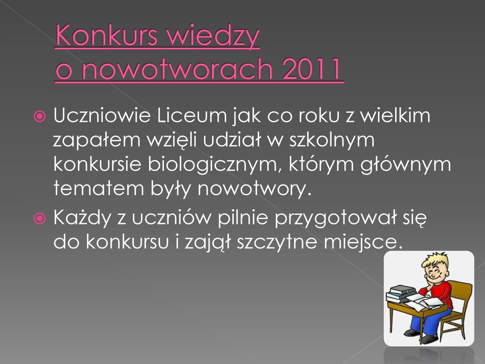 którym głównym tematem były nowotwory.