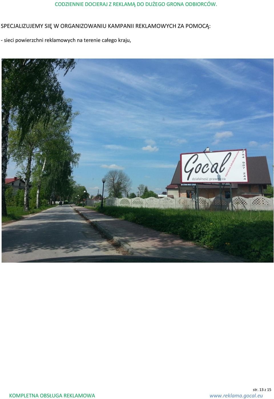 REKLAMOWYCH ZA POMOCĄ: - sieci