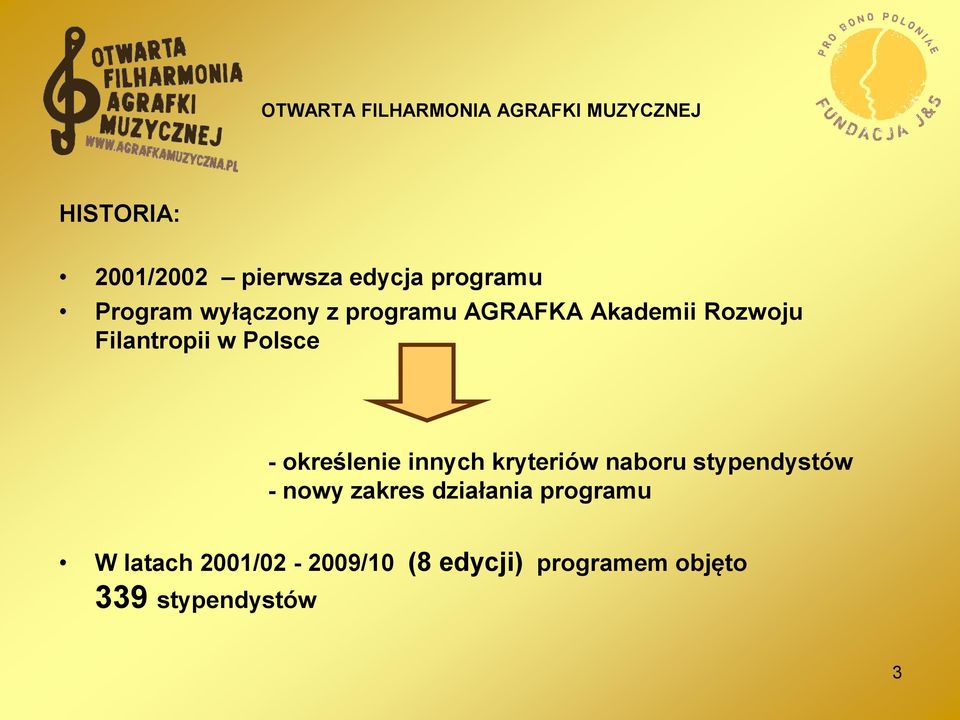 Polsce - określenie innych kryteriów naboru stypendystów - nowy zakres