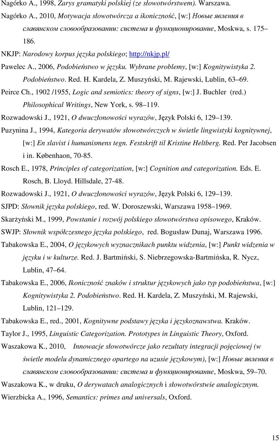 pl/ Pawelec A., 2006, Podobieństwo w języku. Wybrane problemy, [w:] Kognitywistyka 2. Podobieństwo. Red. H. Kardela, Z. Muszyński, M. Rajewski, Lublin, 63 69. Peirce Ch.