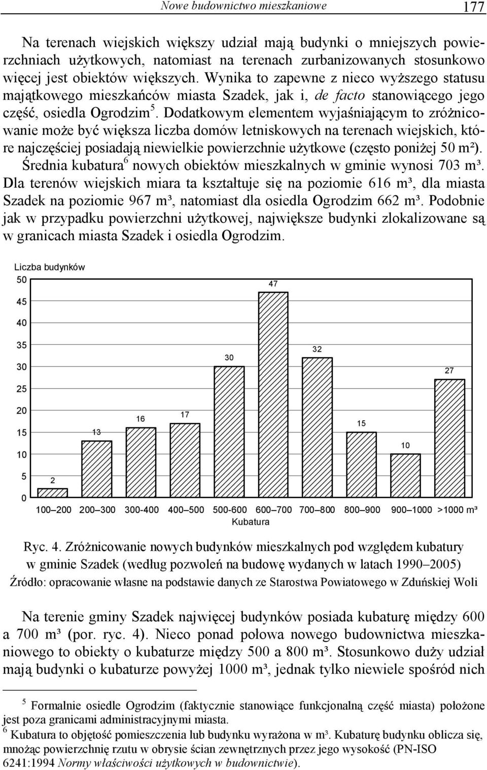 Dodatkowym elementem wyja niaj cym to zró nicowanie mo e by wi ksza liczba domów letniskowych na terenach wiejskich, które najcz ciej posiadaj niewielkie powierzchnie u ytkowe (cz sto poni ej 50 m²).