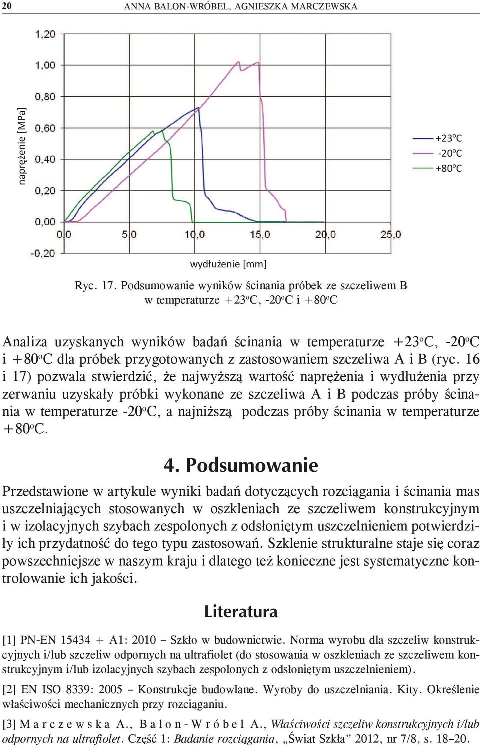 przygotowanych z zastosowaniem szczeliwa A i B (ryc.