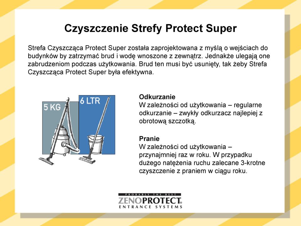 Brud ten musi być usunięty, tak żeby Strefa Czyszcząca Protect Super była efektywna.