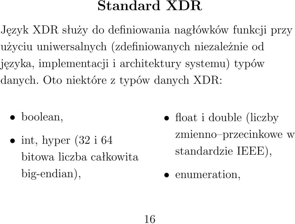 systemu) typów danych.