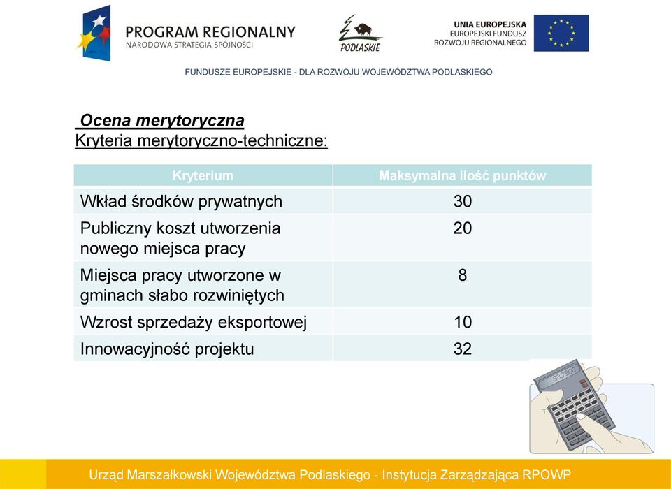 utworzenia nowego miejsca pracy Miejsca pracy utworzone w gminach