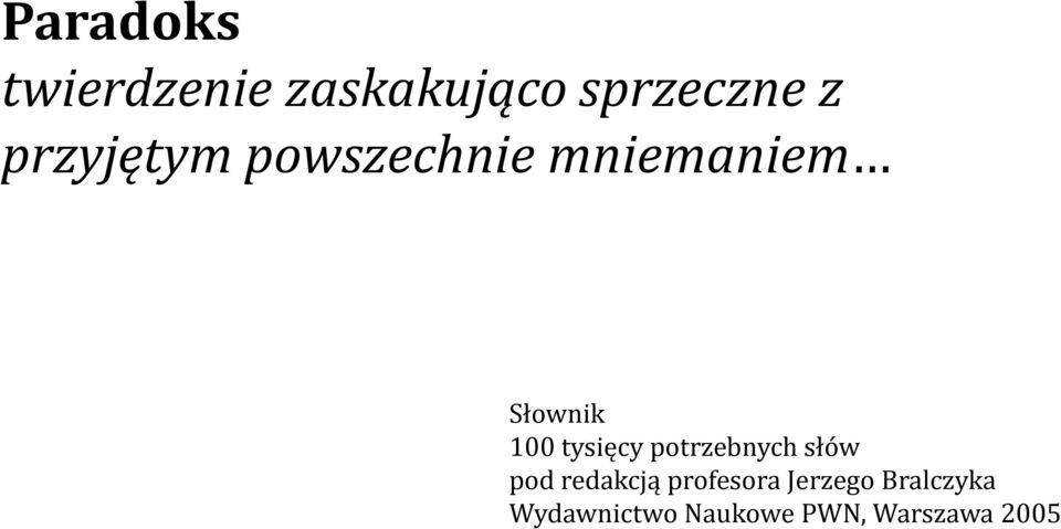 tysięcy potrzebnych słów pod redakcją profesora