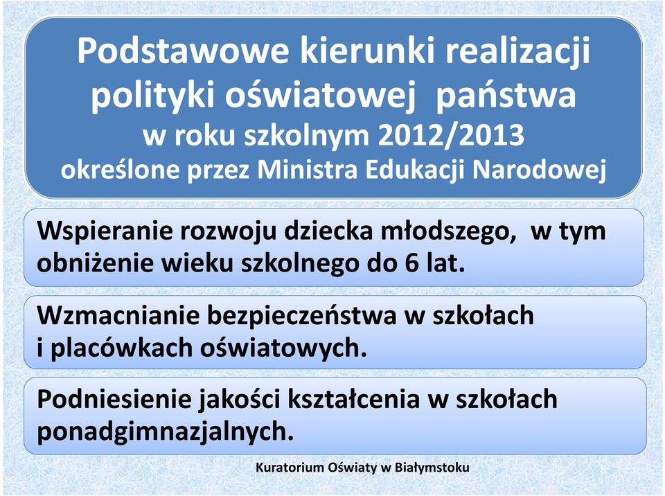 młodszego, w tym obniżenie wieku szkolnego do 6 lat.