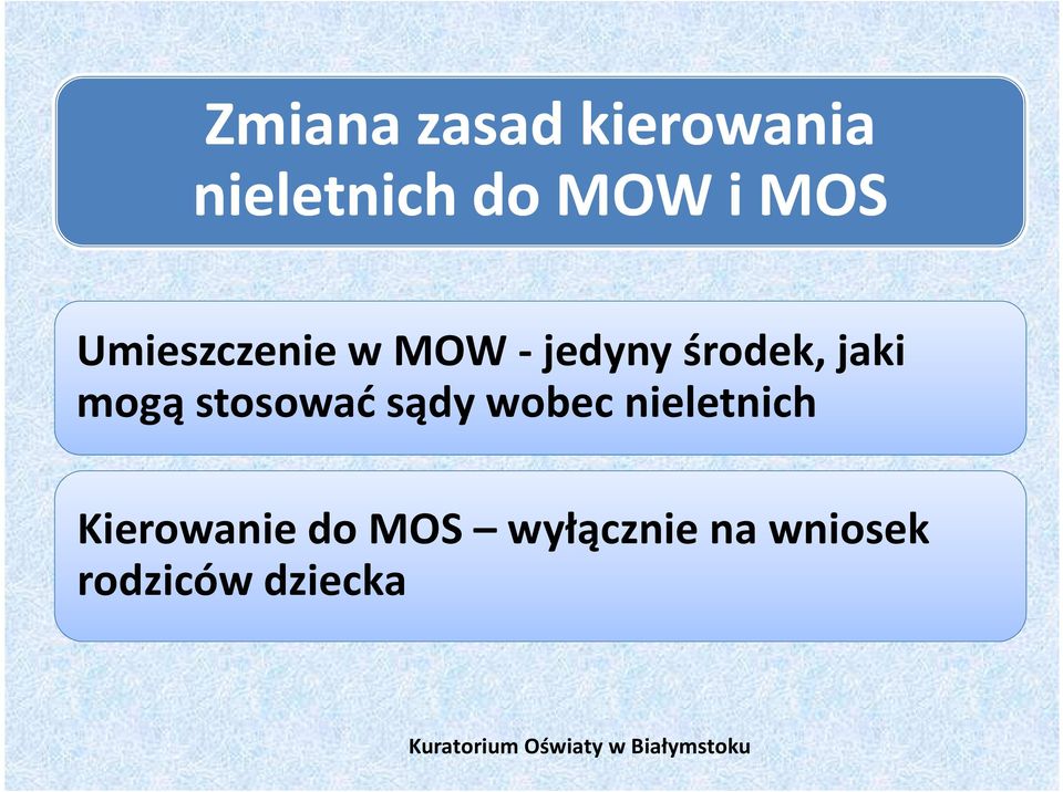 mogą stosować sądy wobec nieletnich