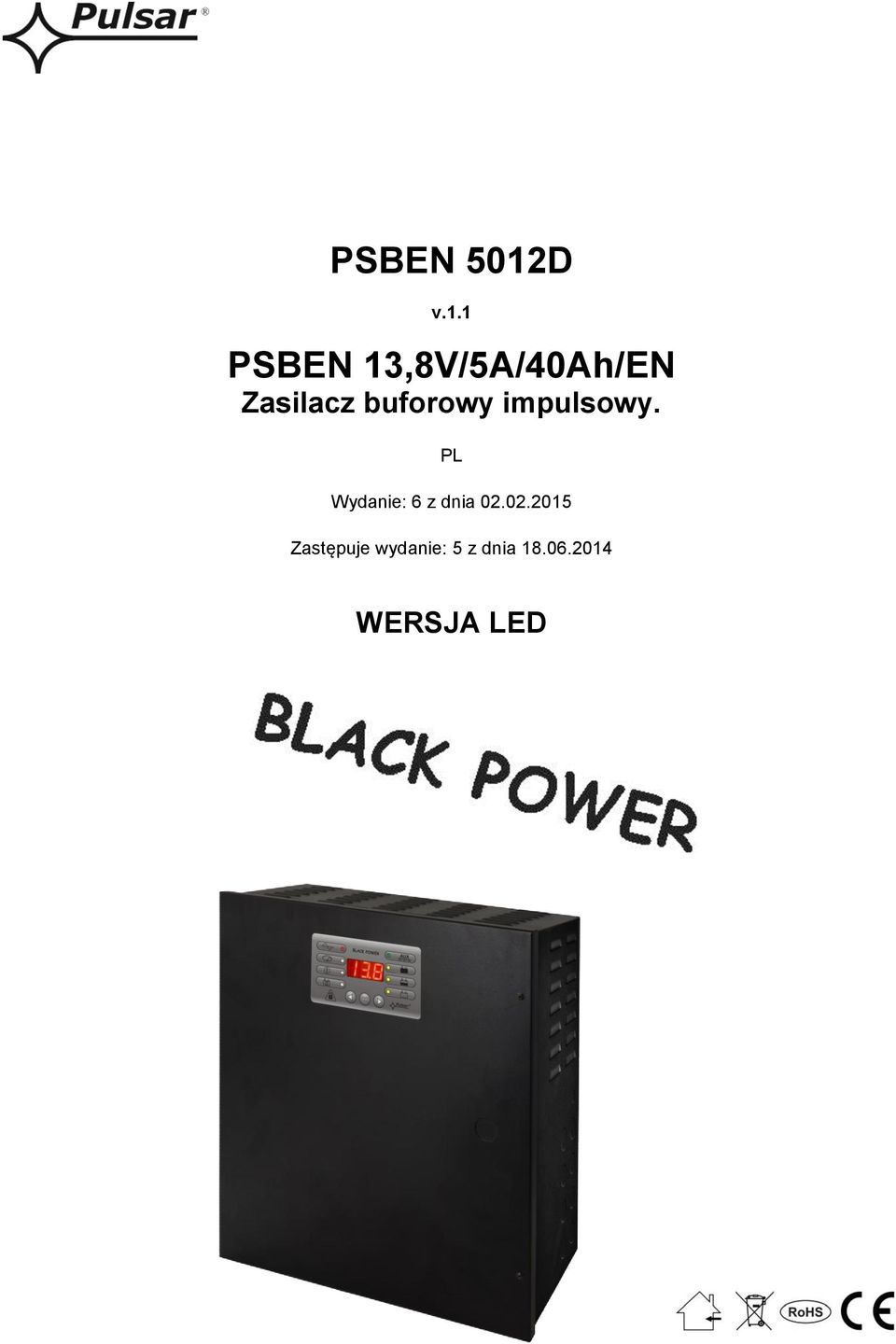 1 PSBEN 13,8V/5A/40Ah/EN Zasilacz