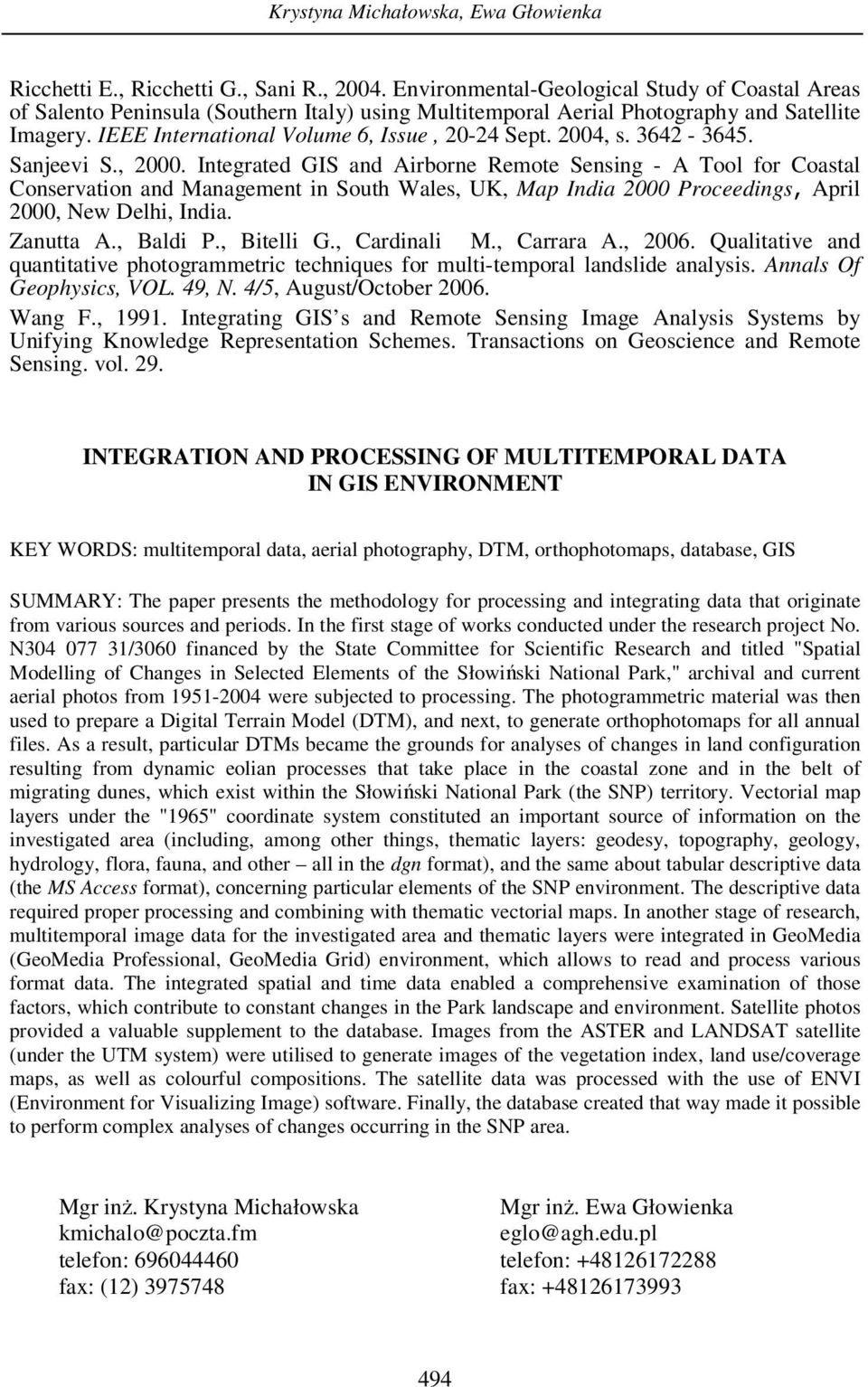 2004, s. 3642-3645. Sanjeevi S., 2000.