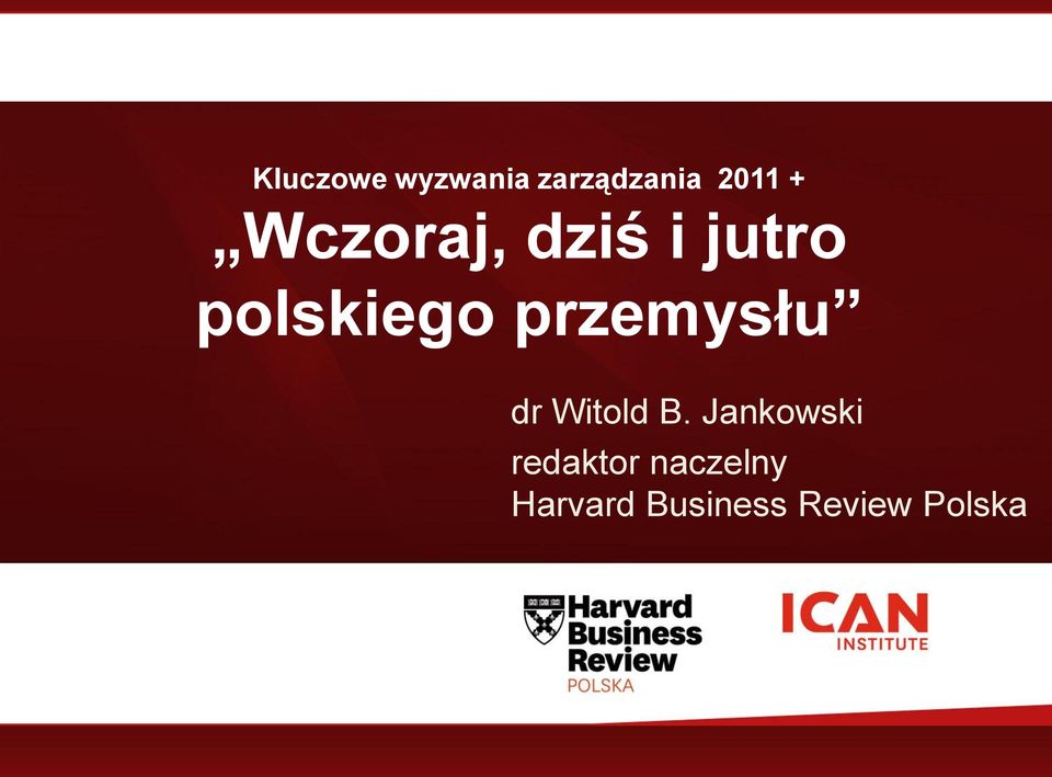 przemysłu dr Witold B.