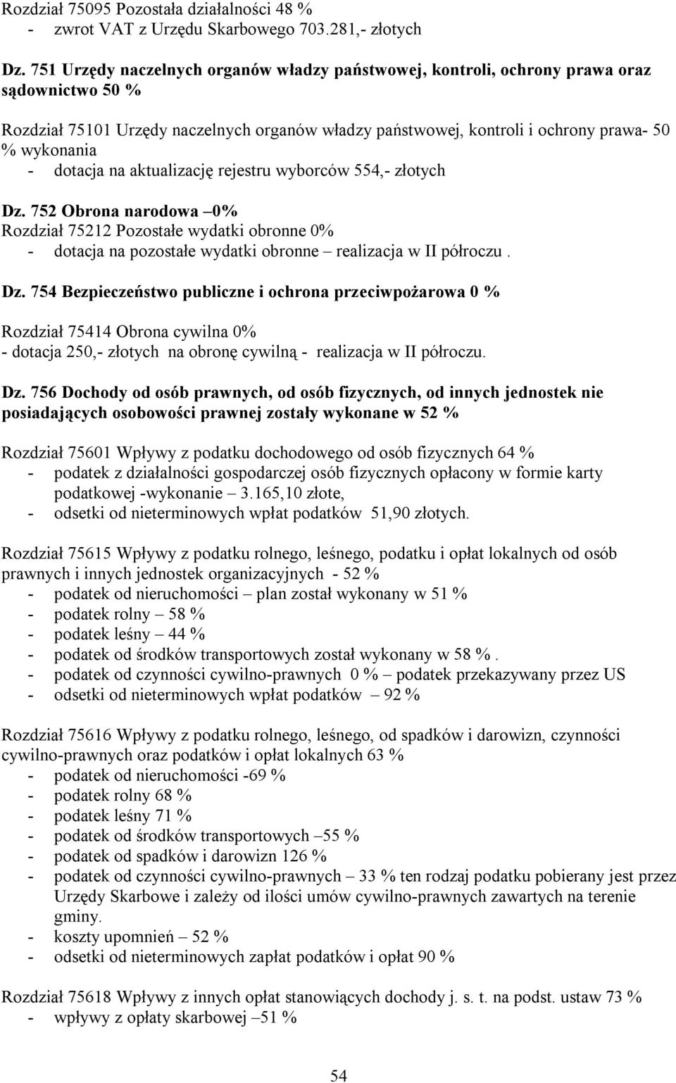 dotacja na aktualizację rejestru wyborców 554,- złotych Dz.