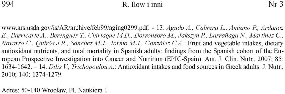 : Fruit and vegetable intakes, dietary antioxidant nutrients, and total mortality in Spanish adults: findings from the Spanish cohort of the European Prospective Investigation