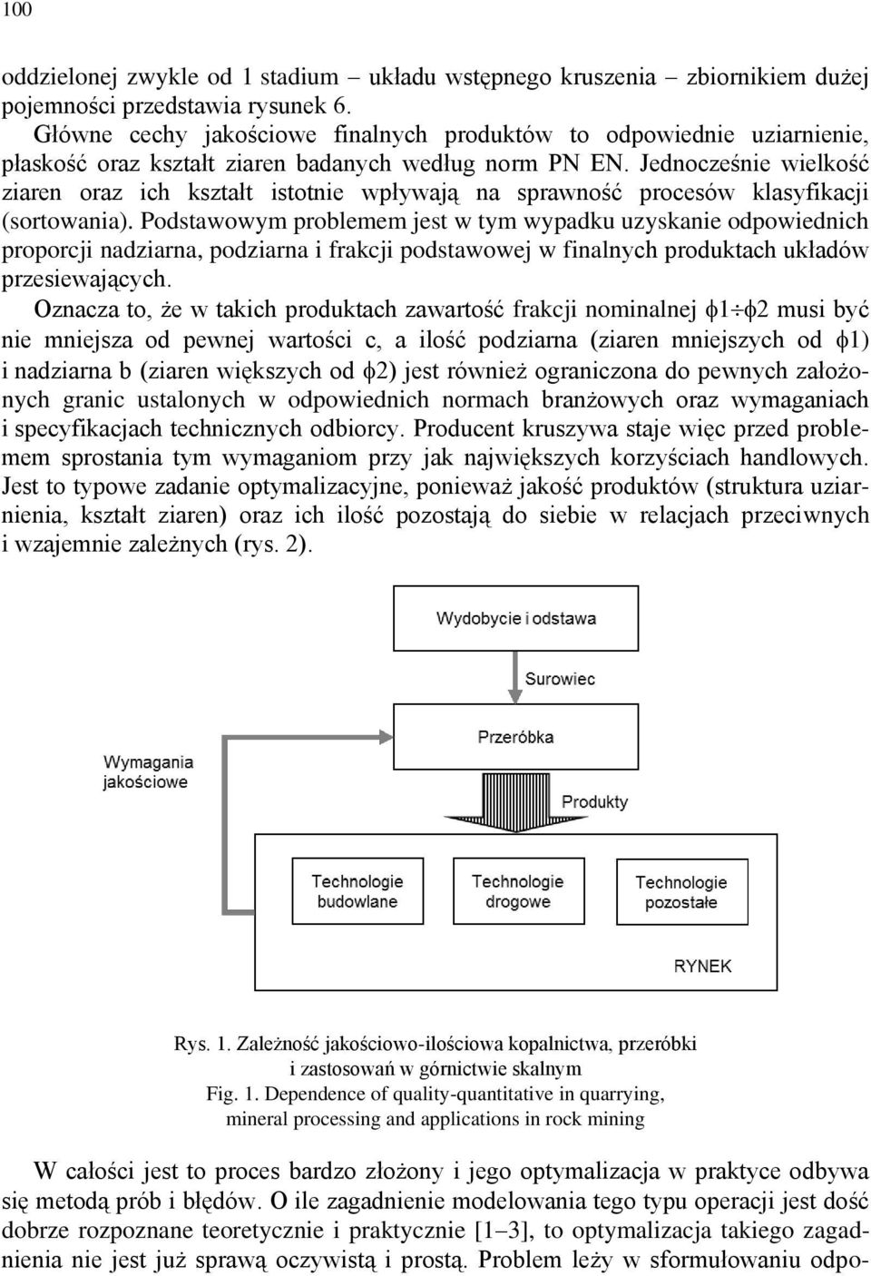 Jednocześne welkość zaren oraz ch kształt stotne wpływają na sprawność procesów klasyfkacj (sortowana).