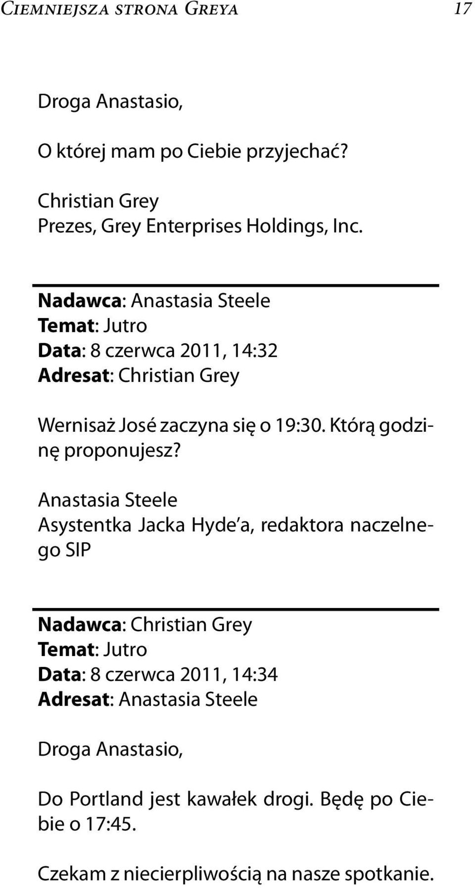 Którą godzinę proponujesz?