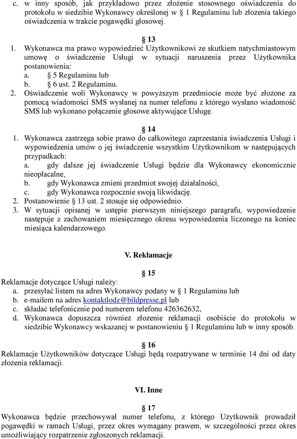 2 Regulaminu. 2.
