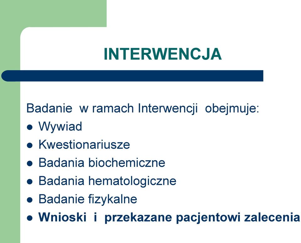 biochemiczne Badania hematologiczne Badanie