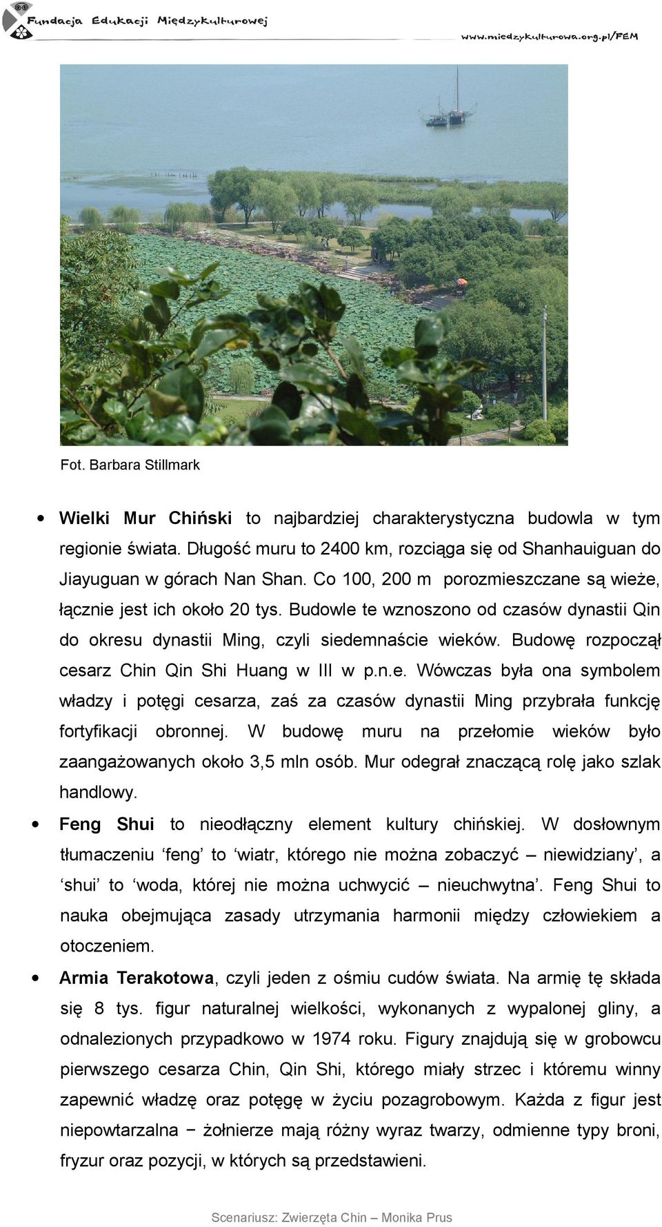 Budowę rozpoczął cesarz Chin Qin Shi Huang w III w p.n.e. Wówczas była ona symbolem władzy i potęgi cesarza, zaś za czasów dynastii Ming przybrała funkcję fortyfikacji obronnej.