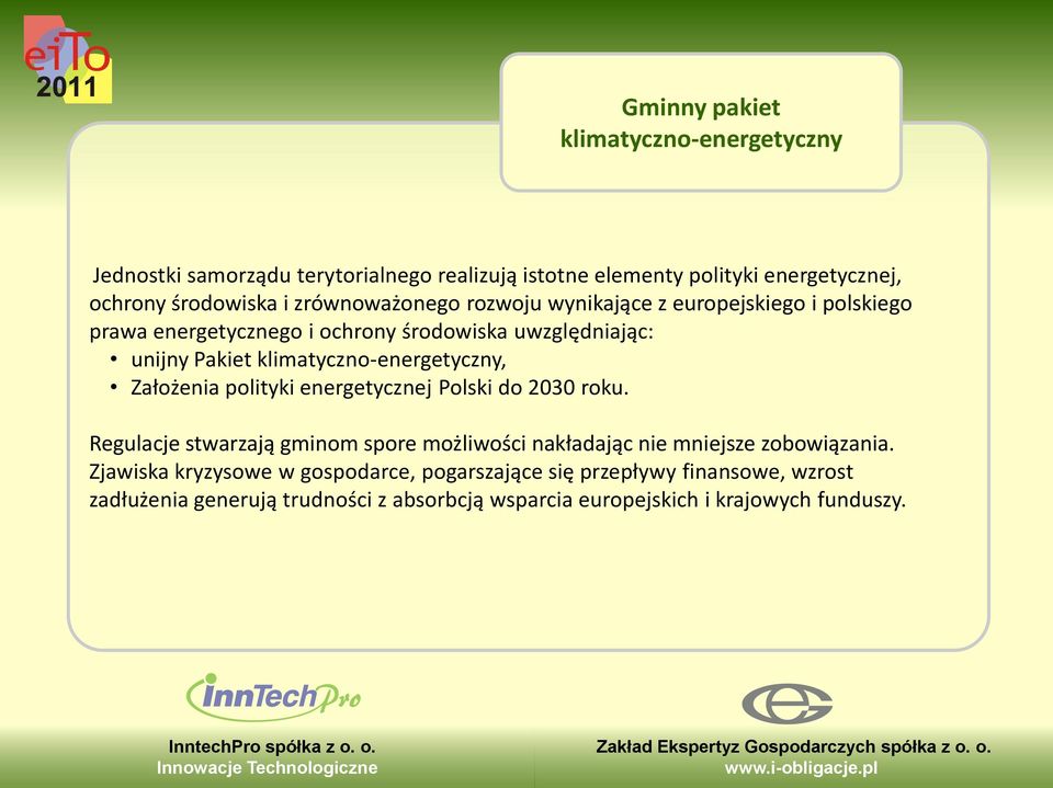 klimatyczno-energetyczny, Założenia polityki energetycznej Polski do 2030 roku.